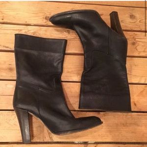 J. Crew Mid Calf Leather Boots